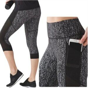 LULULEMON Fit Physique Crop 19" Full On Luon Cropped Legging Black Pockets Pants
